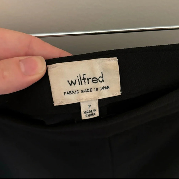 Aritzia Wilfred Culottes Wide Leg Crop Trousers Black Size  2 Lalemant Office - Picture 3 of 4